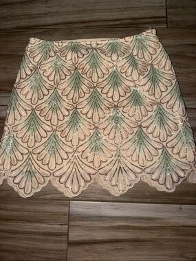 Alya Sequin Embroidered Mini Skirt size medium